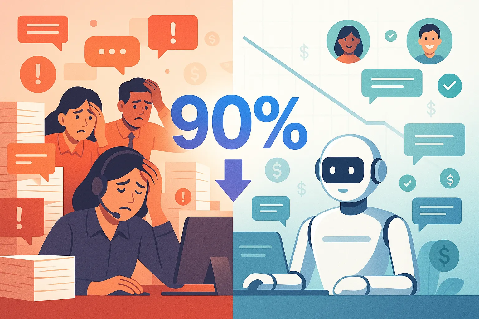 How to Reduce Customer Support Costs by 90% with AI
